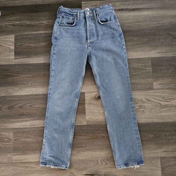 AGOLDE High-Rise Stovepipe Jeans Blue Size 25 - Picture 2 of 4